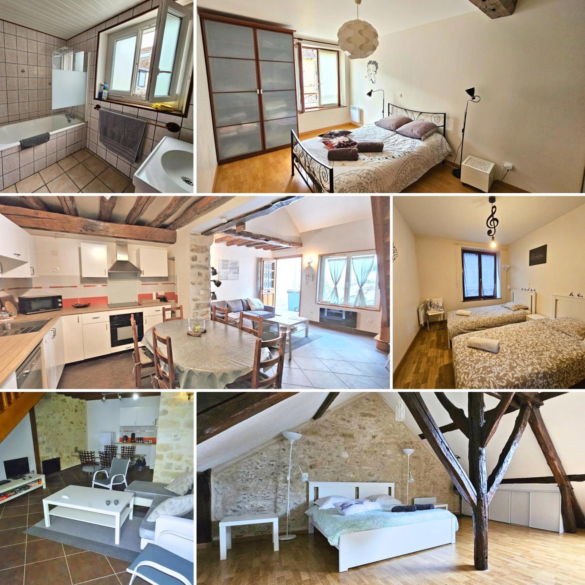 Triplex Sisley - Maison Atypique Avec Cour Exterieure Moret-sur-Loing Dış mekan fotoğraf